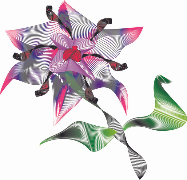 bloem gemaakt van lineaire - Vector, afbeelding