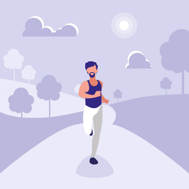 muž atlet běžící avatar znak - Vektor, obrázek