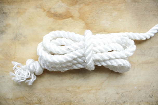 Close-up white rope - Zdjęcie, obraz