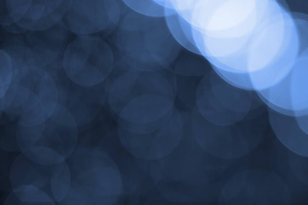 Bulanık mavi bokeh ışıklar arka plan - Fotoğraf, Görsel