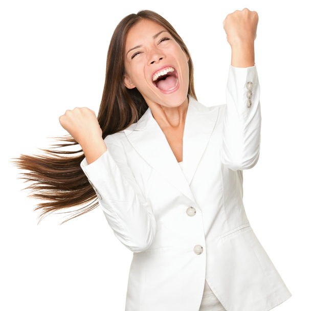 Happy winner - success business woman - Photo, Image