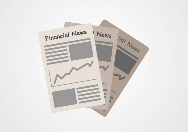 Pénzügyi Hírek pénzügyi újságok. Vektor infographic. - Vektor, kép