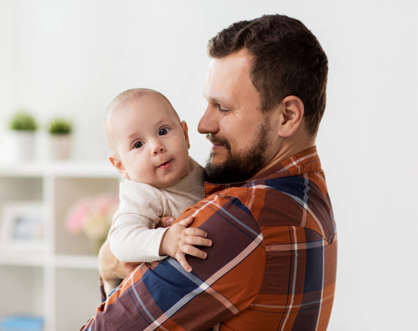 happy father with little baby boy at home - Photo, Image