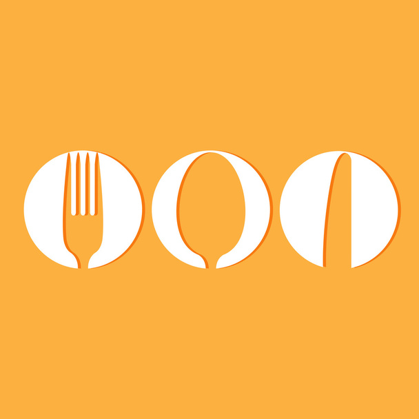 Restaurant menu ontwerp whit bestek symbolen - Vector, afbeelding
