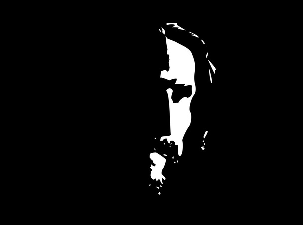 Jézus profil - Vektor, kép