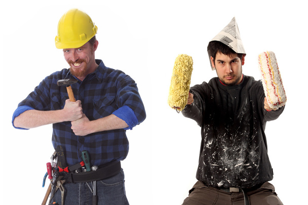 Construction worker and house painter - Fotó, kép