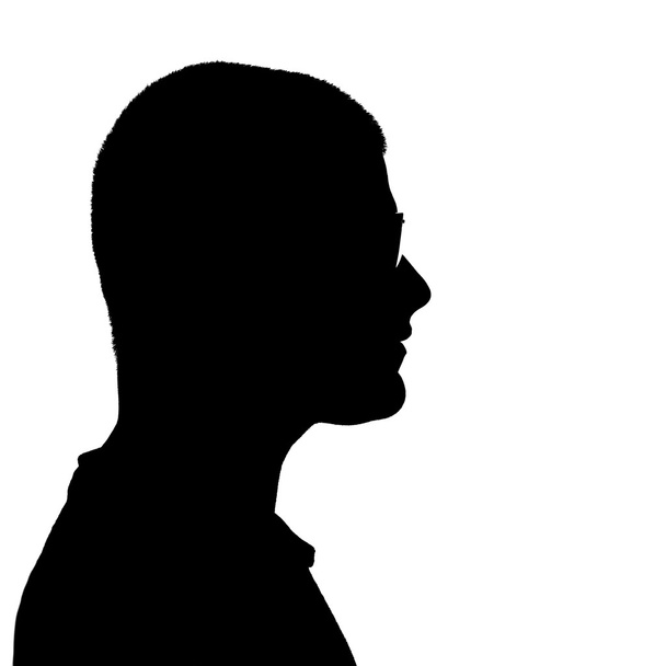 Perfil lateral do homem silhueta
 - Foto, Imagem