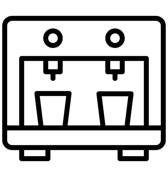 Water Dispenser Isolated Vector icon which can be easily modified or edit - Vector, Image