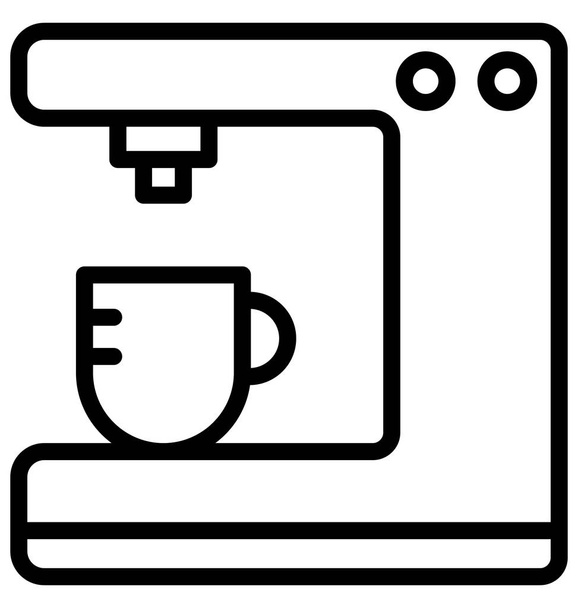 Koffie Machine geïsoleerd Vector icon die moeiteloos kan worden gewijzigd of bewerken - Vector, afbeelding