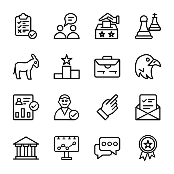 Election And Polling Icons - Vector, Image