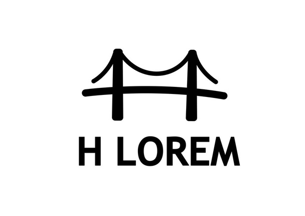 h Bridge Logo-Vorlage - Foto, Bild