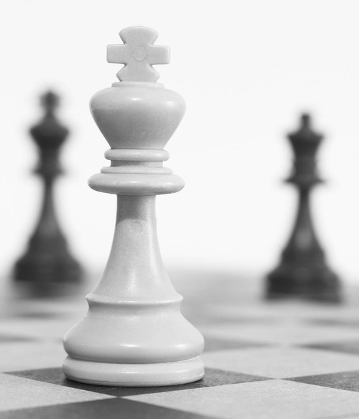 xadrez fotografado num tabuleiro de xadrez - Foto, Imagem