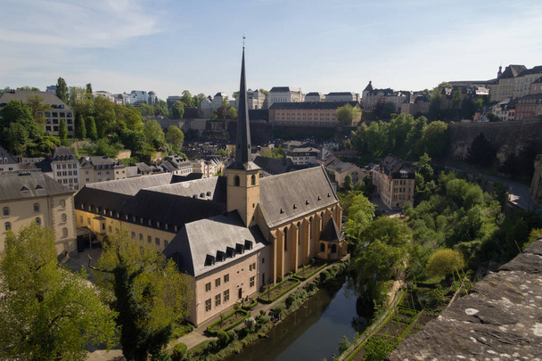 Kostel St Jean du Grund v Lucembursku shora - Fotografie, Obrázek