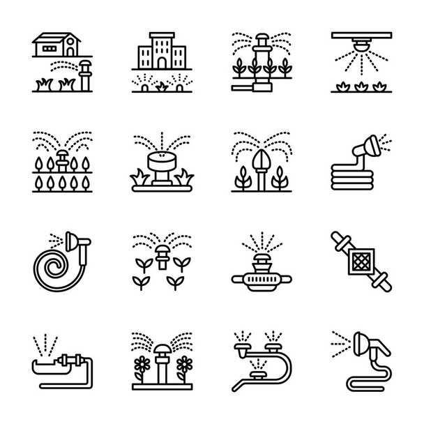 Irrigation System Vector Icons - Vector, Image