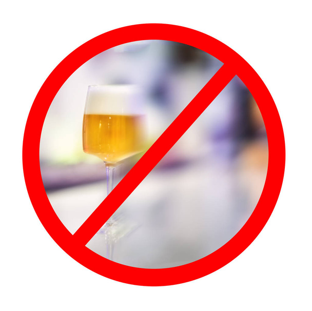 Κανένα σημάδι απαγόρευση αλκοόλ. - Φωτογραφία, εικόνα