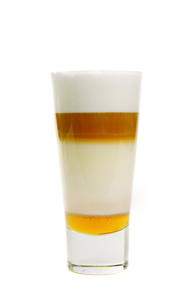 Latte isolated on white - Fotoğraf, Görsel