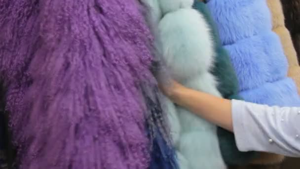 Footage of colour furry coats - Footage, Video