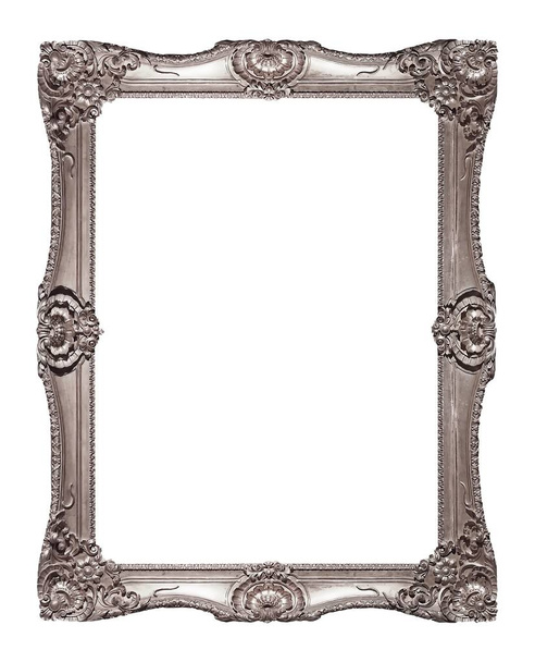 Zilveren frame voor schilderijen, spiegels of foto - Foto, afbeelding