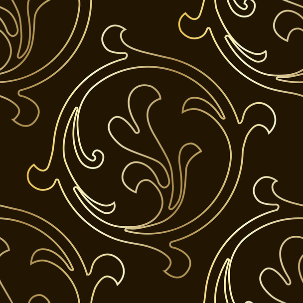 Retro pattern antique style acanthus. Seamless pattern - Vector, Image