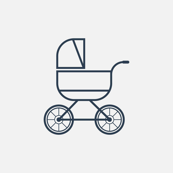 Linha de transporte de bebê icon.Vector Ilustração
 - Vetor, Imagem