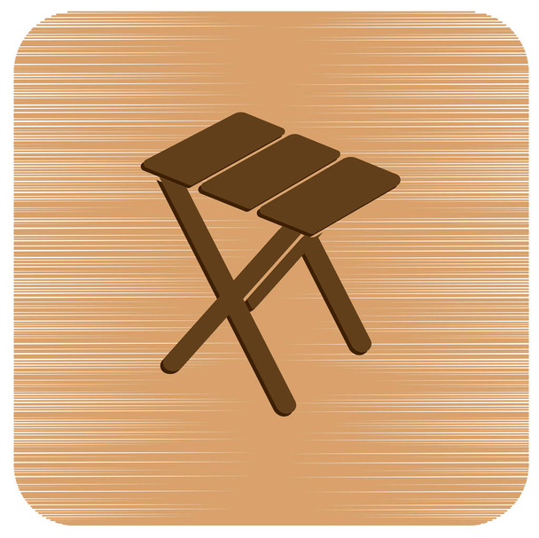 Camping stool icon. Vector illustratio - Vector, Image