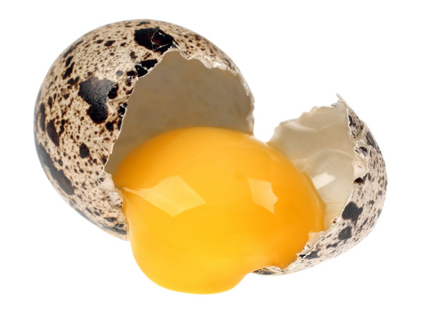 Fürj tojás törött - Fotó, kép