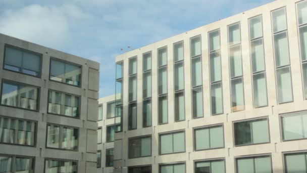 Facade windows exterior of modern office buildings Zurich Pedagogical University PH ZH - Footage, Video