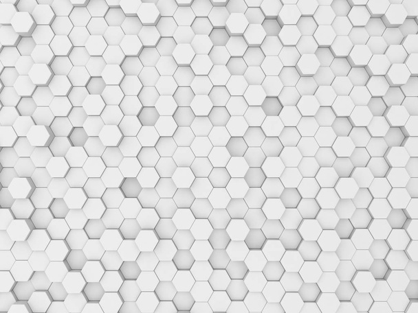 Abstract geometric background of hexagons. 3d rendering illustration. - Photo, Image