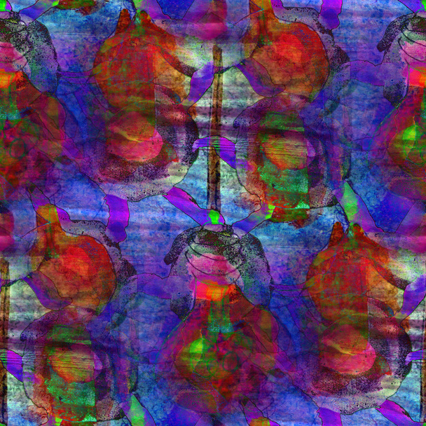 Grunge grup mor, kırmızı, öncü doku sulu boya Dikişsiz, b - Fotoğraf, Görsel