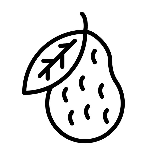 An isolated icon of organic fruit - Vektor, obrázek