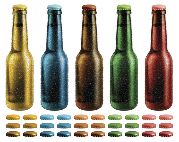 Bottiglie di birra glassata
 - Foto, immagini