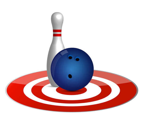 Bowling ball target concept - Foto, afbeelding