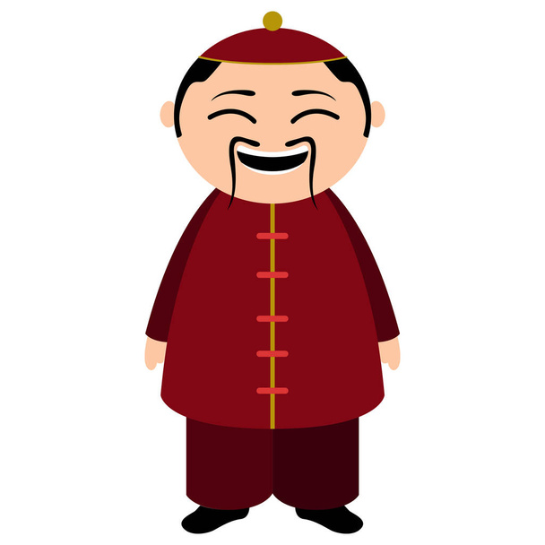 Isolated traditional asian cartoon character - Vector, Imagen
