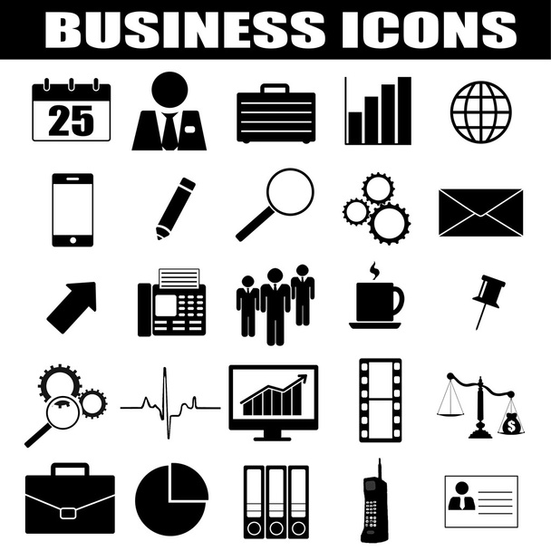 Business icons set - Vektori, kuva