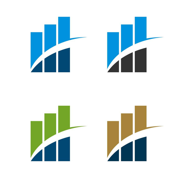 Szablon Logo kolorowe Stock Exchange - Wektor, obraz