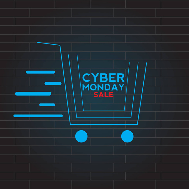 Neon cyber monday promotion - ベクター画像