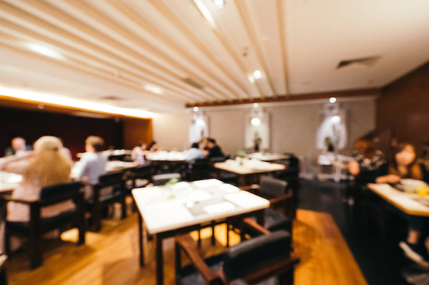 Abstract blur and defocused breakfast buffet in hotel restaurant and coffee shop cafe interior for background - Photo, Image