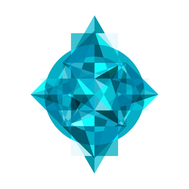 Vektor bunte Diamant-Symbol auf dem weißen Hintergrund. Cartoon-Juwelen. - Vektor, Bild