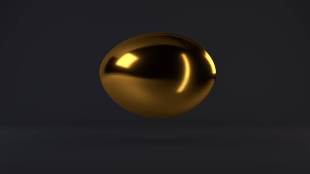Ilustración 3D de gotas de oro, imagen abstracta de líquido, oro fundido en gravedad cero. La idea de la belleza y la libertad, la riqueza y la prosperidad. Renderizado 3D
 - Foto, Imagen