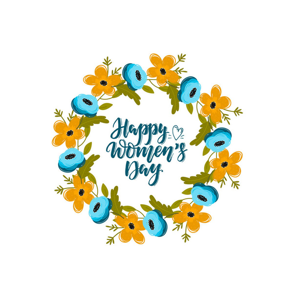 Vector March 8 greeting card. Background template for International Women's Day. Vector illustration. - Vector, Image