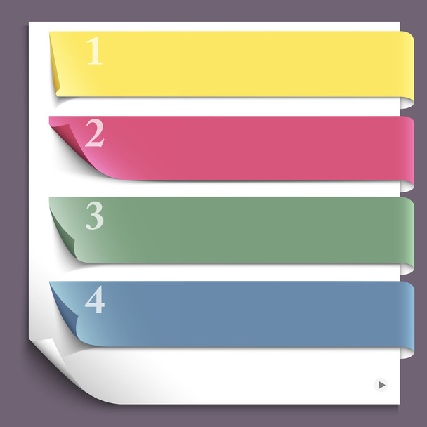 Paper design template for website layout - Вектор, зображення
