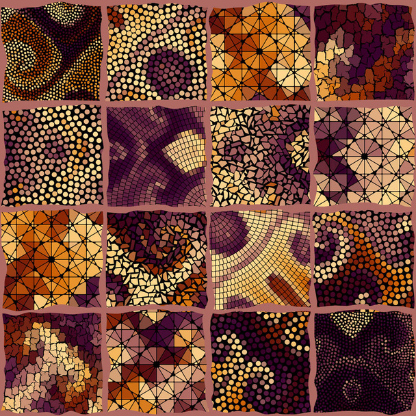 Vector mosaic art pattern. Vector mosaic image - Vetor, Imagem