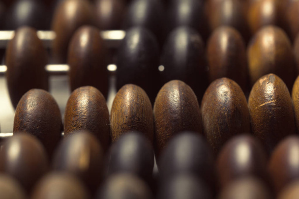  close up of wooden Vintage abacus - Fotoğraf, Görsel