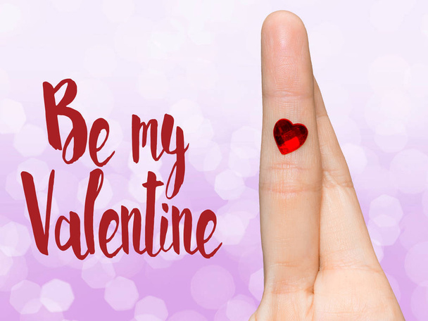 close up of happy valentines day background, holiday concept - Foto, Bild