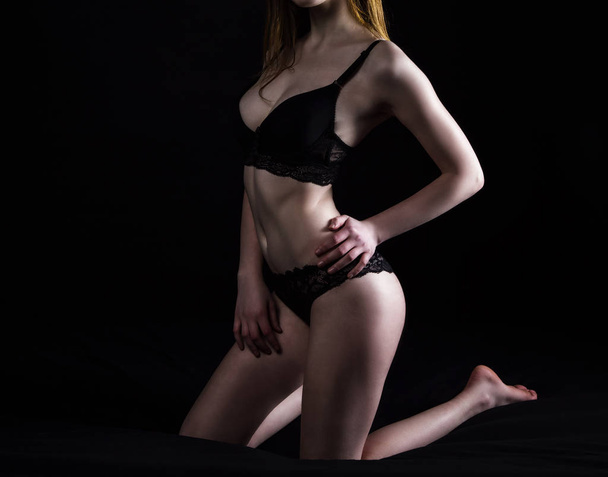 Photo of young woman in sexual underwear - Zdjęcie, obraz