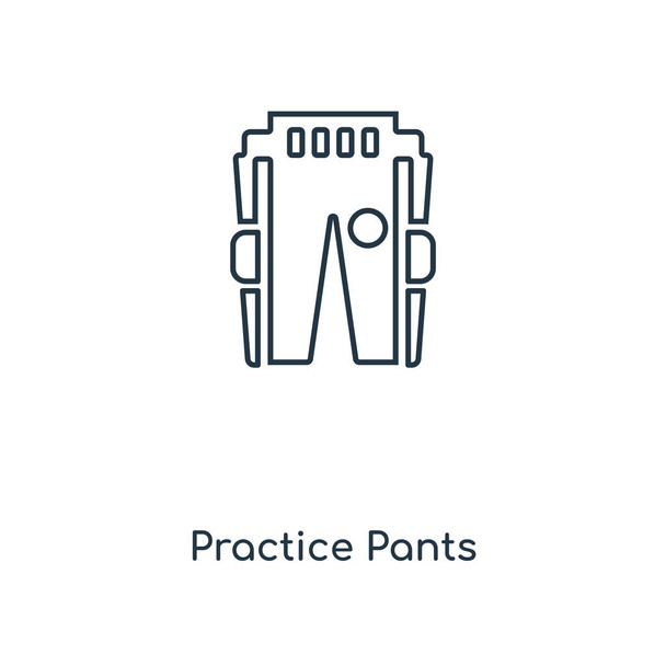 practice pants icon in trendy design style. practice pants icon isolated on white background. practice pants vector icon simple and modern flat symbol for web site, mobile, logo, app, UI. practice pants icon vector illustration, EPS10. - Vector, Imagen