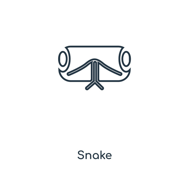 modaya uygun bir tasarım tarzı yılan simgesi. Beyaz arka plan üzerinde izole yılan simgesi. yılan vektör simgesi basit ve modern düz simgesi web sitesi, mobil, logo, app, UI. yılan simge vektör çizim, Eps10. - Vektör, Görsel
