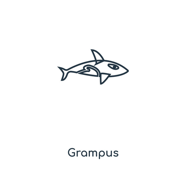 Grampus ikon trendi design stílusban. Grampus ikon elszigetelt fehér background. Grampus vektor ikon egyszerű és modern lapos szimbólum a webhely, a mobil, a logó, a app, Ui. Grampus ikon vektoros illusztráció, Eps10. - Vektor, kép