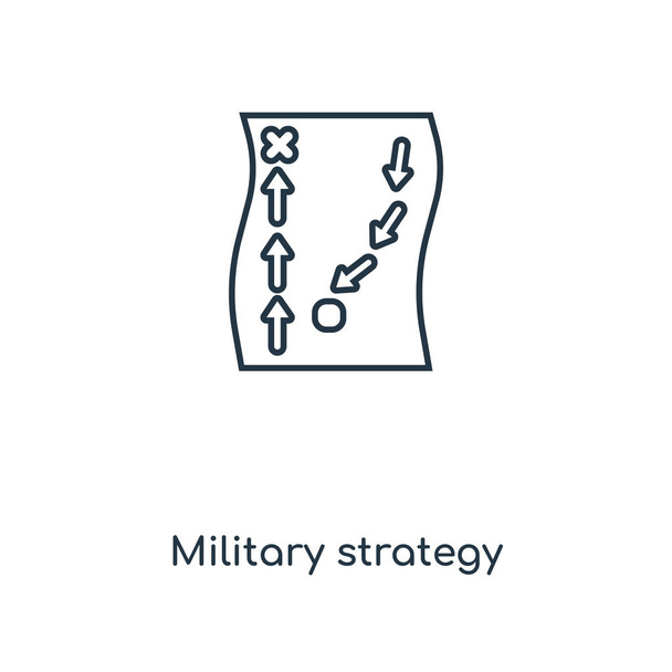 Military strategy sketch concept line icon. Linear Military strategy sketch concept outline symbol design. This simple element illustration can be used for web and mobile UI/UX. - Vector, Image