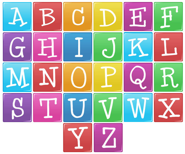 English alphabet from a to z illustration - Vector, Image